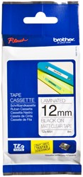 Labeltape Brother P-touch TZE-M31 12mm zwart op mat transparant