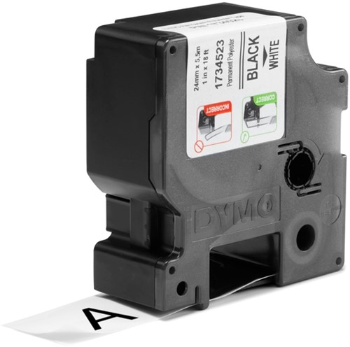 Labeltape Dymo Rhino 1734523 polyester 24mmx5.5m zwart op w-2