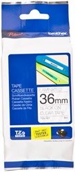 Labeltape Brother P-touch TZE-161 36mm zwart op transparant
