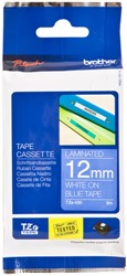 Labeltape Brother P-touch TZE-535 12mm wit op blauw