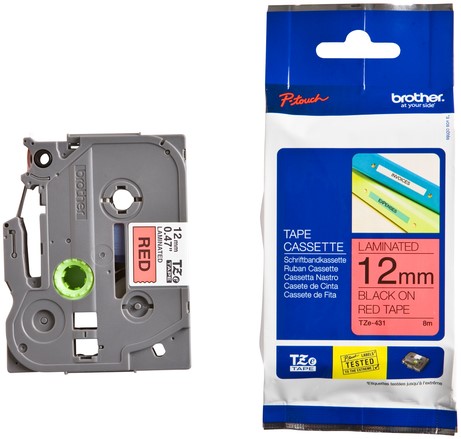 Labeltape Brother P-touch TZE-431 12mm zwart op rood-3