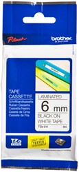 Labeltape Brother P-touch TZE-211 6mm zwart op wit