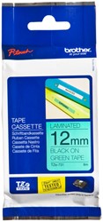 Labeltape Brother P-touch TZE-731 12mm zwart op groen