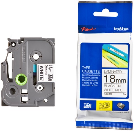 Labeltape Brother P-touch TZE-241 18mm zwart op wit-3