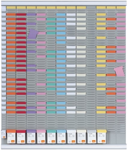 Planbord Nobo jaar 12 panelen met 54 sleuven nr.2