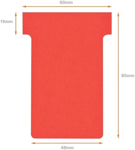 Planbord T-kaart Nobo nr 2 rood 48mm-3