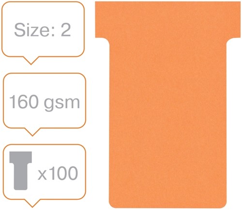 Planbord T-kaart Nobo nr 2 oranje 48mm-2