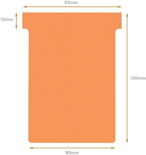Planbord T-kaart Nobo nr 3 oranje 80mm-3