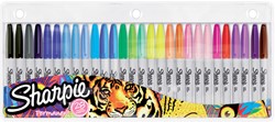 Viltstift Sharpie rond 0.9mm blister à 28 stuks assorti