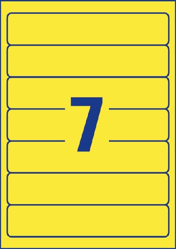 Rugetiket Avery smal 38x192mm zelfklevend geel-2