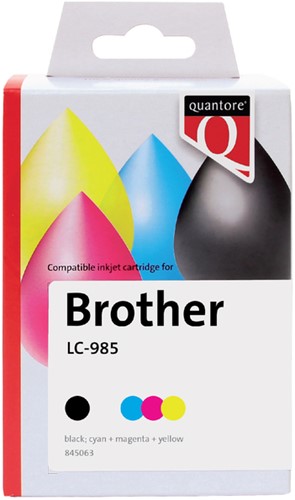 Inktcartridge Quantore Brother LC-985 zwart + 3 kleuren
