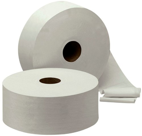 Toiletpapier Cleaninq T1 jumbo groot 2-laags 6x380m wit