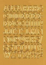 Etiket HERMA 4183 12mm letters A-Z goudfolie 50 stuks