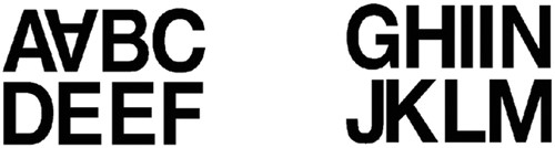 Etiket Herma 4187 33mm letters A-N zwart 16stuks