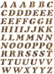 Etiket HERMA 4192 8mm letters A-Z goudfolie 61 stuks