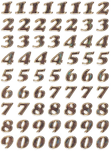 Etiket HERMA 4193 8mm getallen 0-9 goudfolie 64 stuks