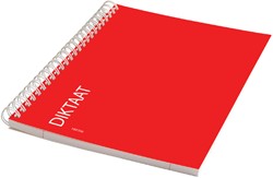 Schrift dictaat A5 160blz gelinieerd met zijspiraal rood