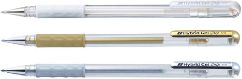 Gelschrijver Pentel K118 zilver 0.3mm-2