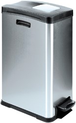 Afvalbak Rejoice RVS met kunststof binnenbak 30liter