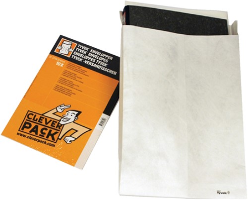 Envelop CleverPack tyvek monsterzak 250x353x38mm wit 10st-2