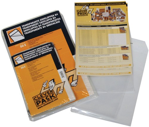 Envelop CleverPack akte C5 165x220mm zelfkl. transp. 50stuks-2
