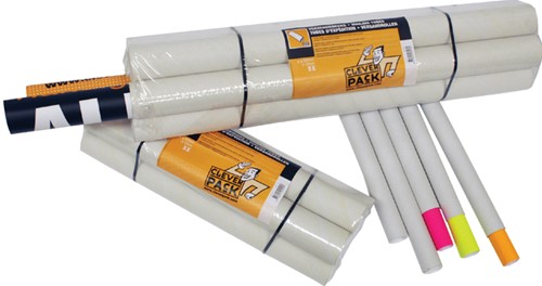 Verzendkoker CleverPack A3 +doppen 330x29.7x1.2 wit 5stuks-2