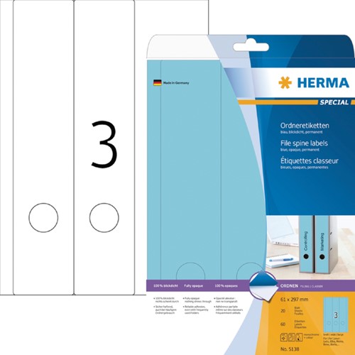 Rugetiket Herma smal 38x192mm zelfklevend wit-3