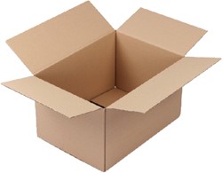 Verzenddoos CleverPack enkelgolf 430x305x250mm bruin 10stuks