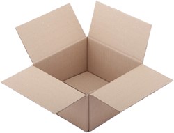 Verzenddoos CleverPack enkelgolf 200x200x110mm bruin 10stuks