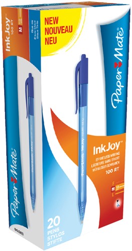 Balpen Paper Mate Inkjoy 100RT blauw medium-3