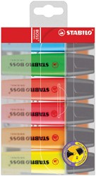 Markeerstift STABILO Boss 70 blister à 6 stuks assorti