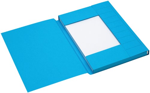 Dossiermap Jalema Secolor A4 3 kleppen 225gr blauw