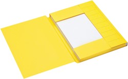Dossiermap Jalema Secolor A4 3 kleppen 225gr geel