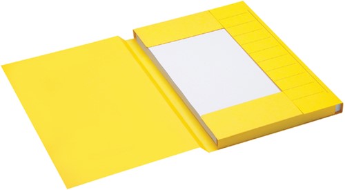 Dossiermap Jalema Secolor folio 3 kleppen 225gr geel