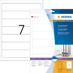 Rugetiket Herma smal 38x192mm zelfklevend wit