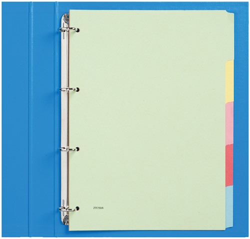Tabbladen Qbasic 4-gaats 5-delig assorti karton