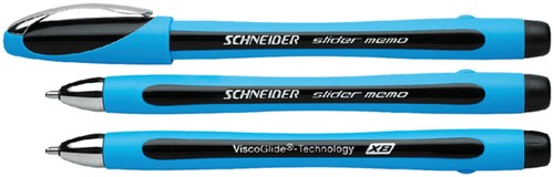 Balpen Schneider Slider Memo zwart extra breed