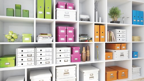 Opbergdoos Leitz Click & Store WOW middel gerecycled karton 281x200x370mm ijsblauw-2