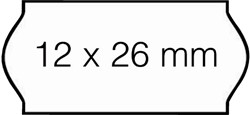 Prijsetiket 12x26mm Open-Data C6 permanent wit