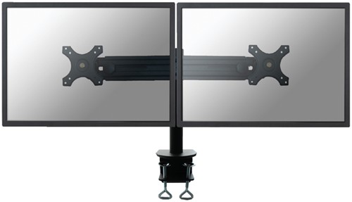 Monitorarm Newstar D700D 2x19-30" met klem zwart