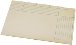 Binnenmap folio 345x232mm 5-delig  geel