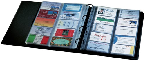 Visitekaartenringband Sigel VZ301 voor 400kaarten zwart-2