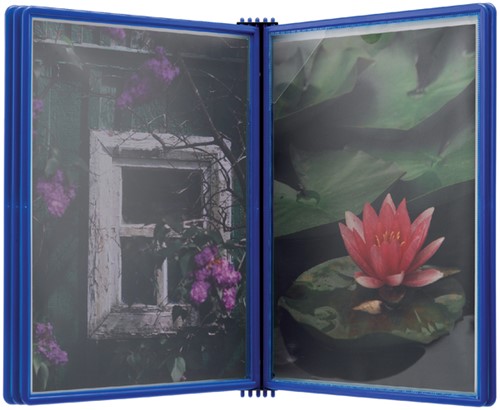Wandelement Flex-O-Frame met 5 tassen blauw
