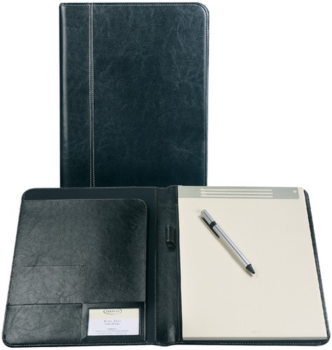 Schrijfmap Brepols Palermo A4 + blok zwart