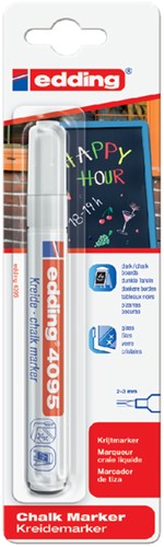 Krijtstift edding 4095 rond wit 2-3mm blister