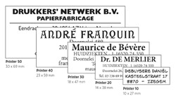 Tampons texte auto-encrables