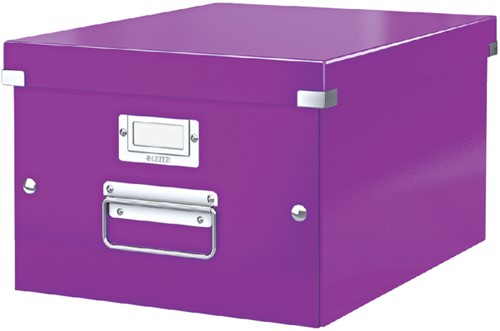 Opbergbox Leitz WOW Click & Store 265x188x335mm paars