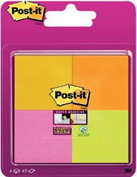 Memoblok 3M Post-it 6910-SSSP Super Sticky 51x51mm assorti