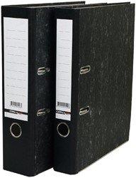 Ordner budget A4 80mm karton zwart gewolkt