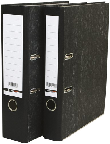 Ordner Qbasic A4 80mm karton zwart gewolkt